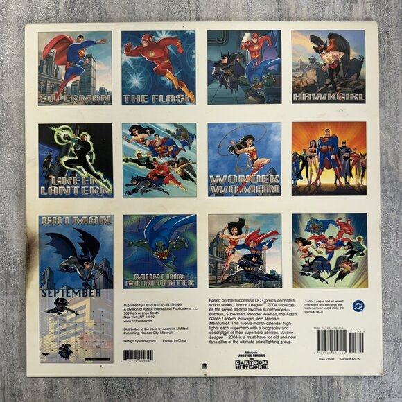 Marvel Fanastic 4 X-Men Justice League 4 Calenders Unused 2003 2004 2005 Vintage - Picture 9 of 16